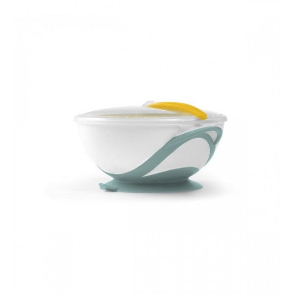 Bowl with suction cup and spoon Babyono 1063/04 WHITE