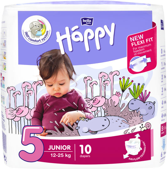 BELLA HAPPY diapers JUNIOR, size 5, 12-25 kg, 10 pcs.