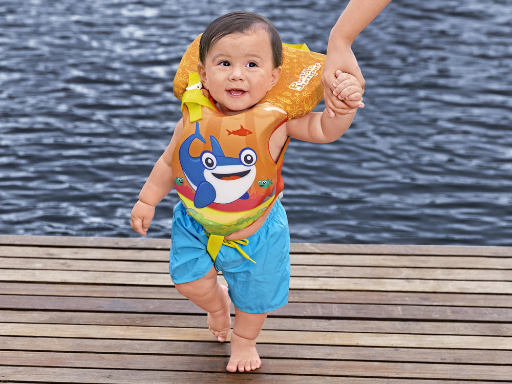 Children's swimming vest with cute Shark graphic