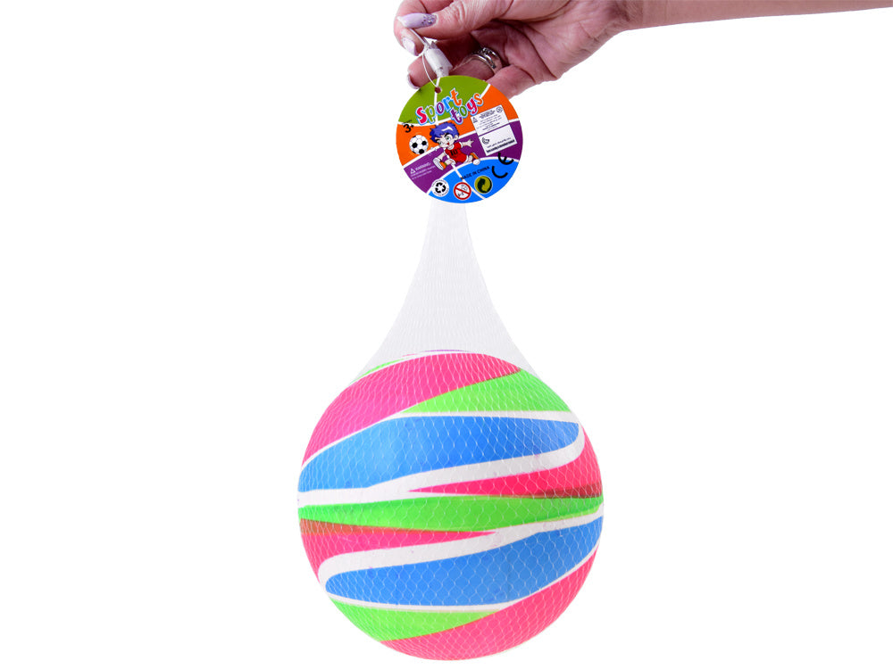 Rubber rainbow ball for children's play SP0714