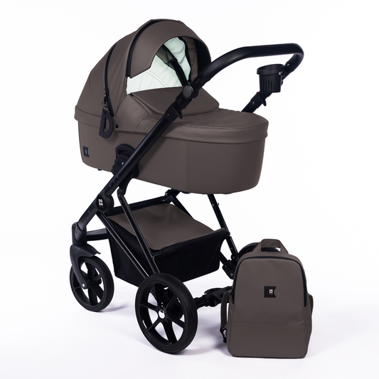 Baby stroller 2in1 NEXÜS Eco leather - Cappuccino 