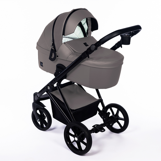 Baby stroller 2in1 NEXÜS Eco leather - Dark Grey 