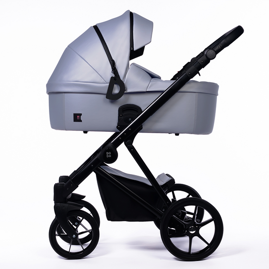 Baby stroller 2in1 NEXÜS Eco leather - Metallic Grey 